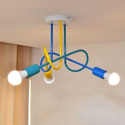 LED Дитяча пристельова люстра OXFORD 3xE27/15W/230V