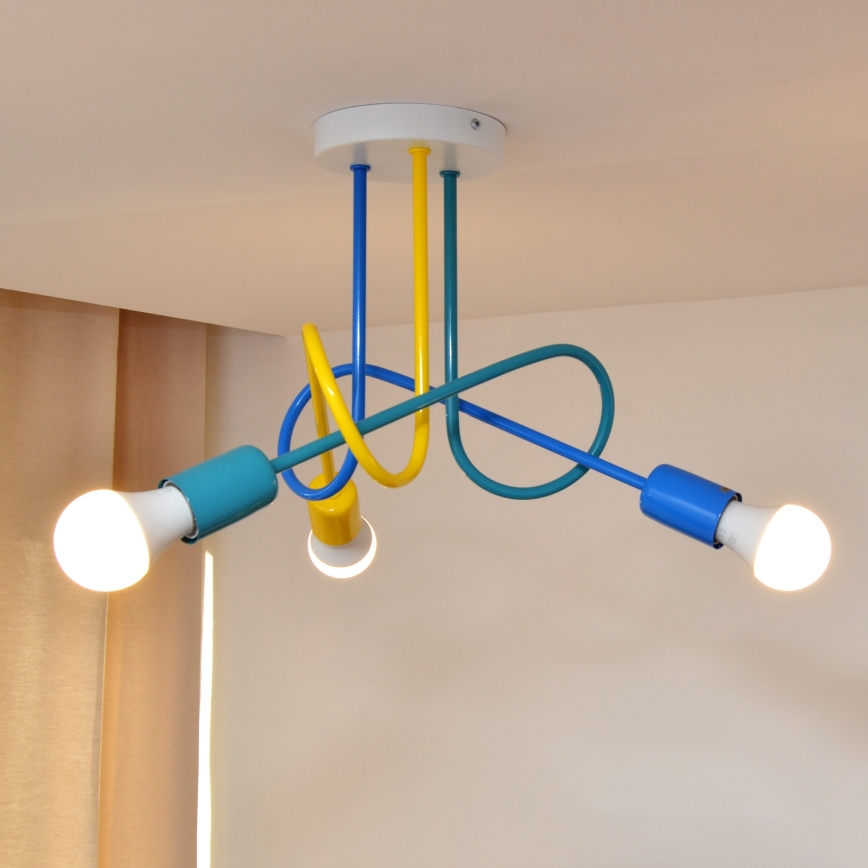 LED Дитяча пристельова люстра OXFORD 3xE27/15W/230V