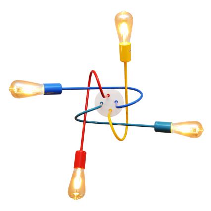LED Дитяча пристельова люстра OXFORD 4xE27/10W/230V