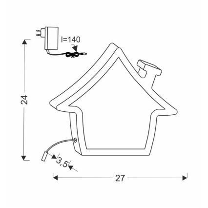 LED дитяча настільна лампа HOUSE LED/10W/230V синя