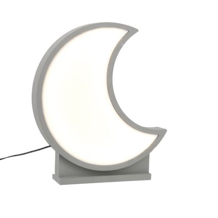 LED дитяча настільна лампа MOON LED/12W/230V сіра