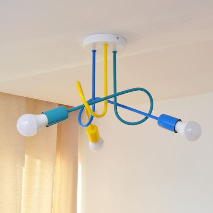 LED Дитяча пристельова люстра OXFORD 3xE27/15W/230V