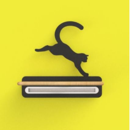 Світильник настінний дитячий LED з полицею JUMPING CAT LED/5W/230V,