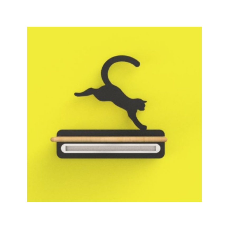 Світильник настінний дитячий LED з полицею JUMPING CAT LED/5W/230V,