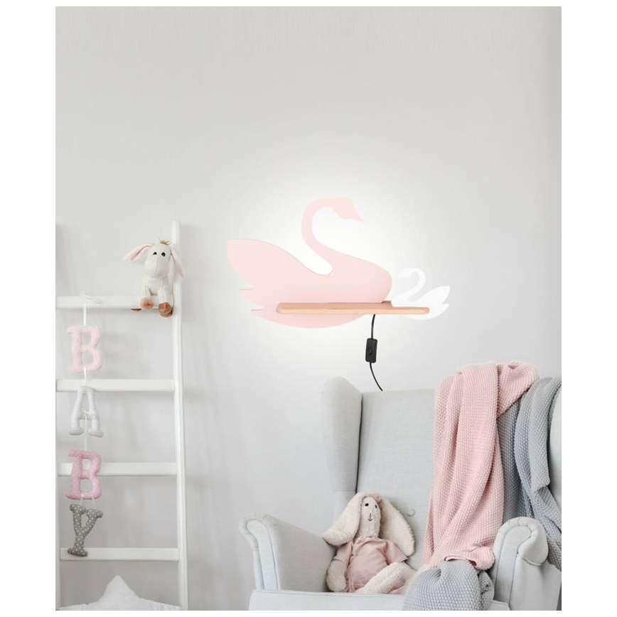 Світильник настінний дитячий з полицею SWAN LED/5W/230V,