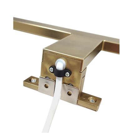 Світлодіодне дзеркальне освітлення для ванної LED/8W/230V 4000K 50 см IP44 матове золото