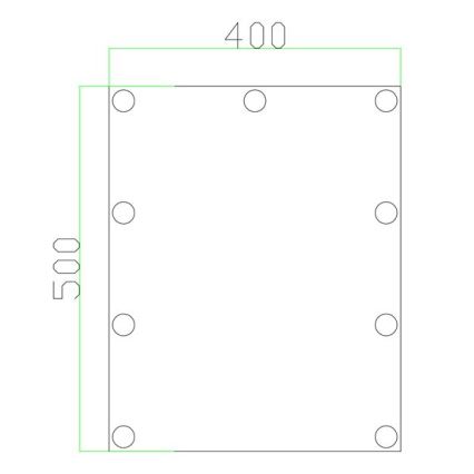 LED Дзеркало з підсвіткою 9xLED/1W/230V 3000/4000/6000K 50x40 см IP44