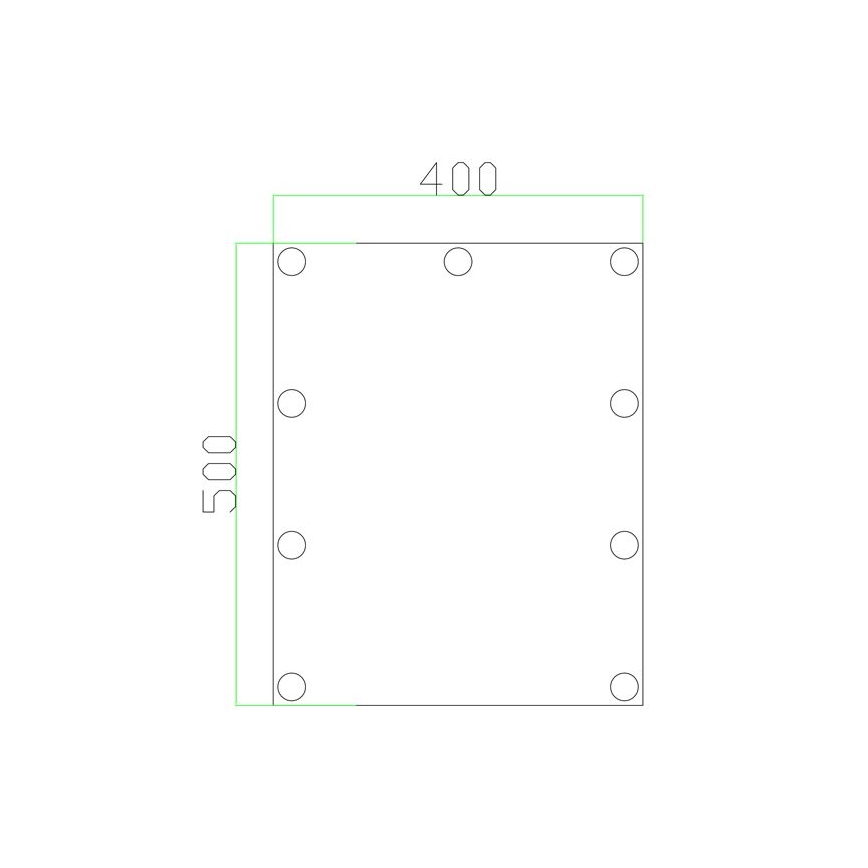 LED Дзеркало з підсвіткою 9xLED/1W/230V 3000/4000/6000K 50x40 см IP44
