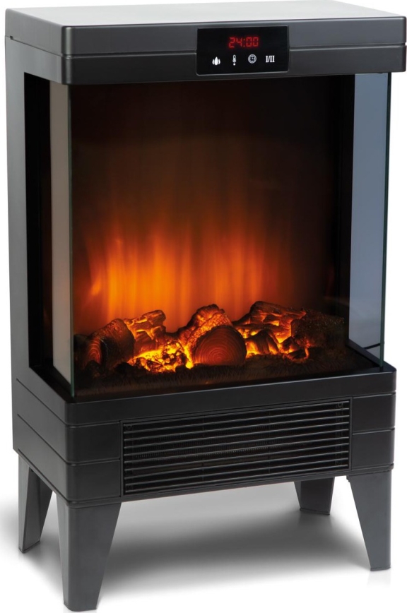 LED электрический камин с обогревом, 2000 Вт, 230 В, с пультом дистанционного управления