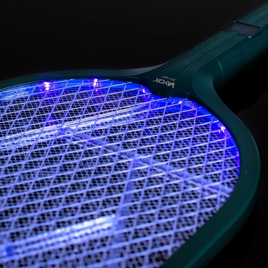 Светодиодный электрический ловец насекомых 2 в 1 с ЖК-дисплеем, 1200 мАч/5В, зеленый