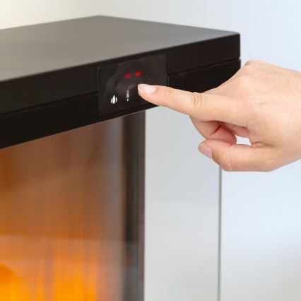 LED электрический камин с обогревом, 2000 Вт, 230 В, с пультом дистанционного управления