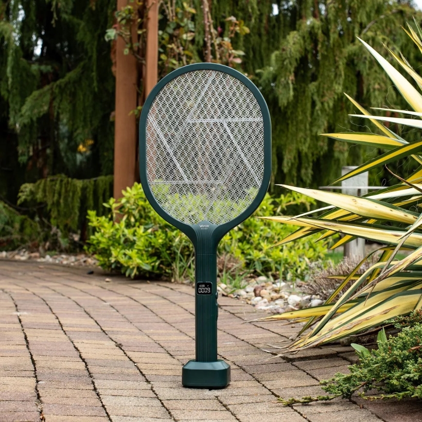 LED електричний зловлювач комах 2 в 1 з LCD-дисплеєм 1200 мАг/5В зелений