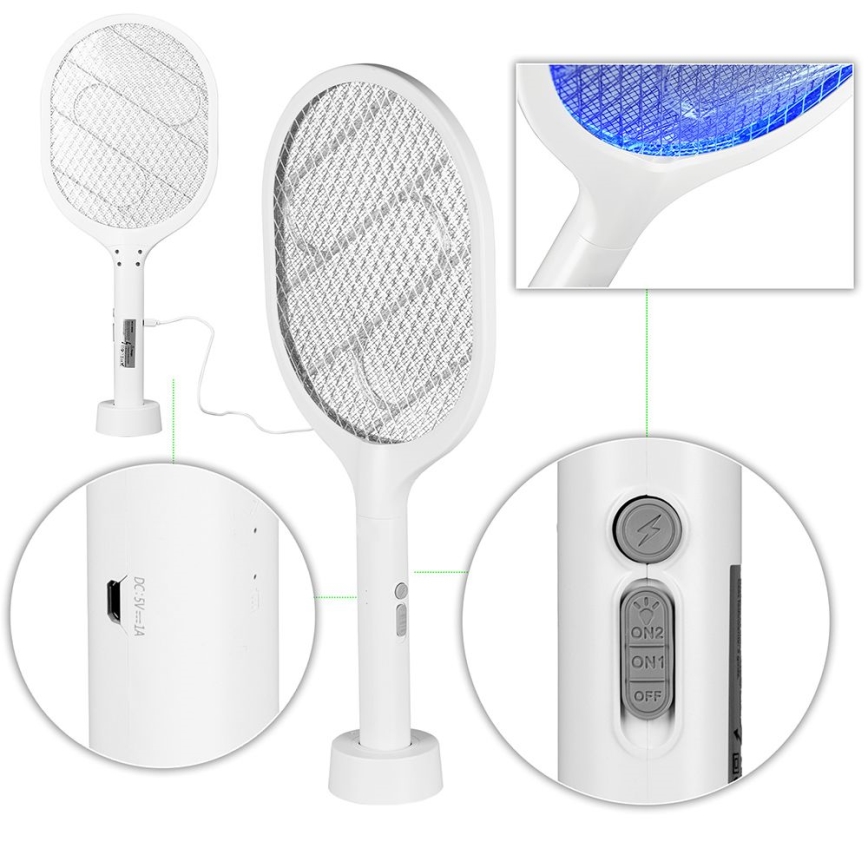 LED Електричний знищувач комах 2в1 800 mAh/5V