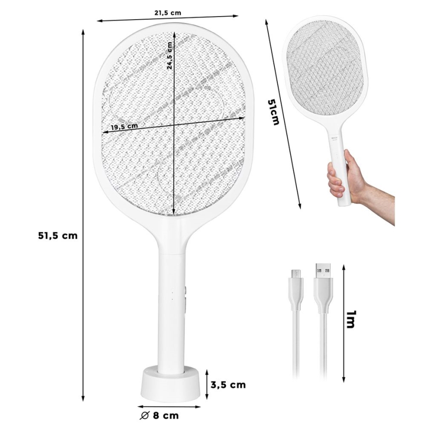 LED Електричний знищувач комах 2в1 800 mAh/5V