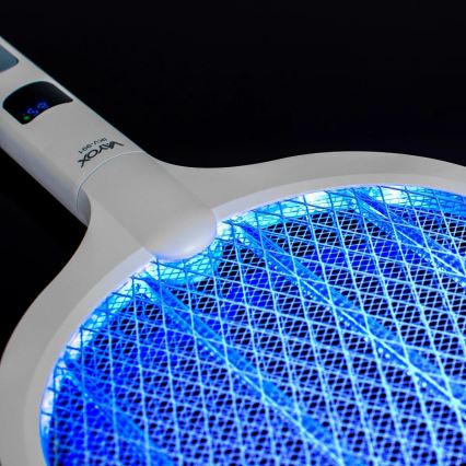 LED Електричний знищувач комах 2в1 з РК-дисплеєм 1200 mAh/5V білий