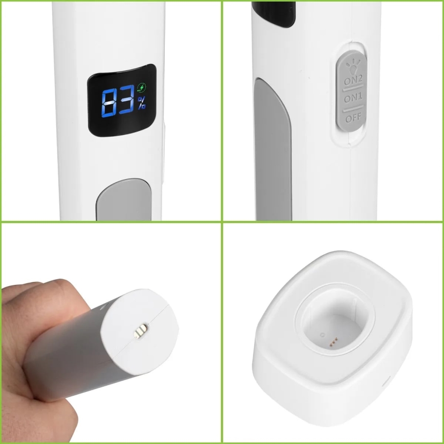 LED Електричний знищувач комах 2в1 з РК-дисплеєм 1200 mAh/5V білий