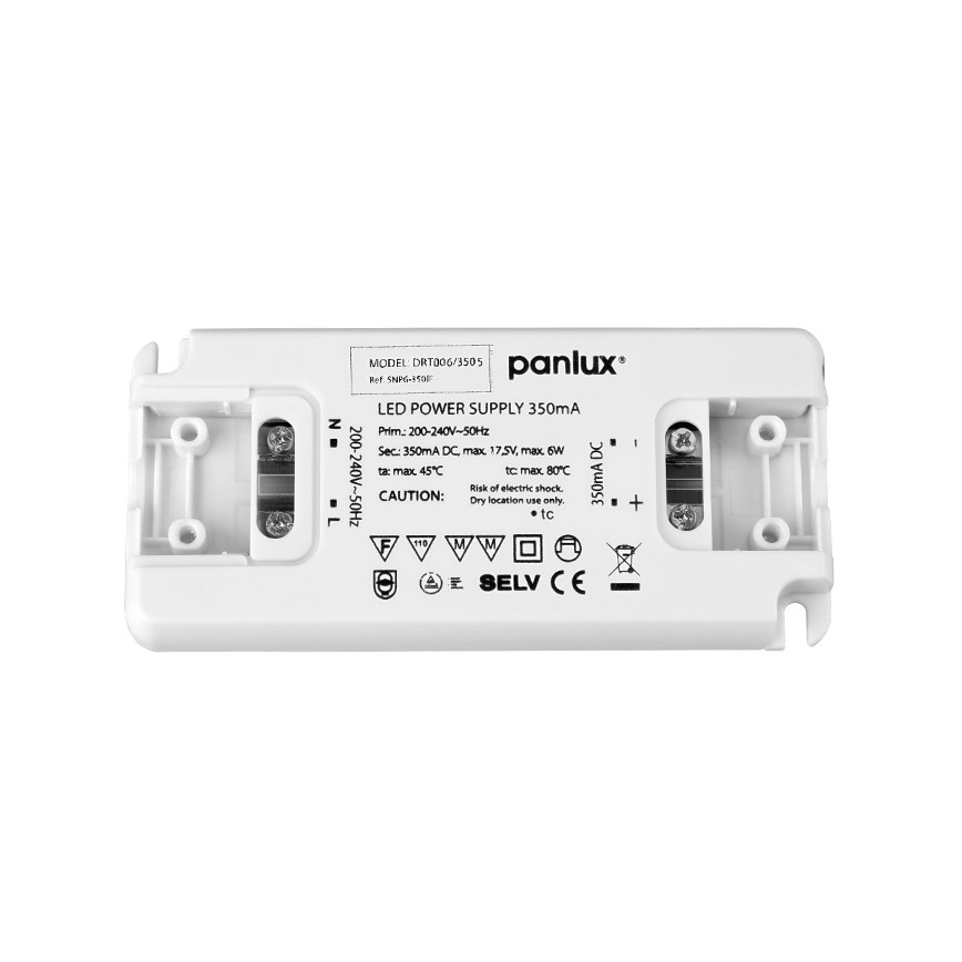 LED Електронний трансформатор DRIVER 6W/350mA/230V