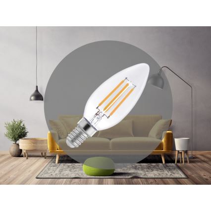LED-філаментна лампа C37 E14/6W/230V 4000K