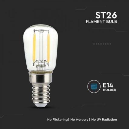 LED філаментна лампа ST26 E14/2W/230V 6500K