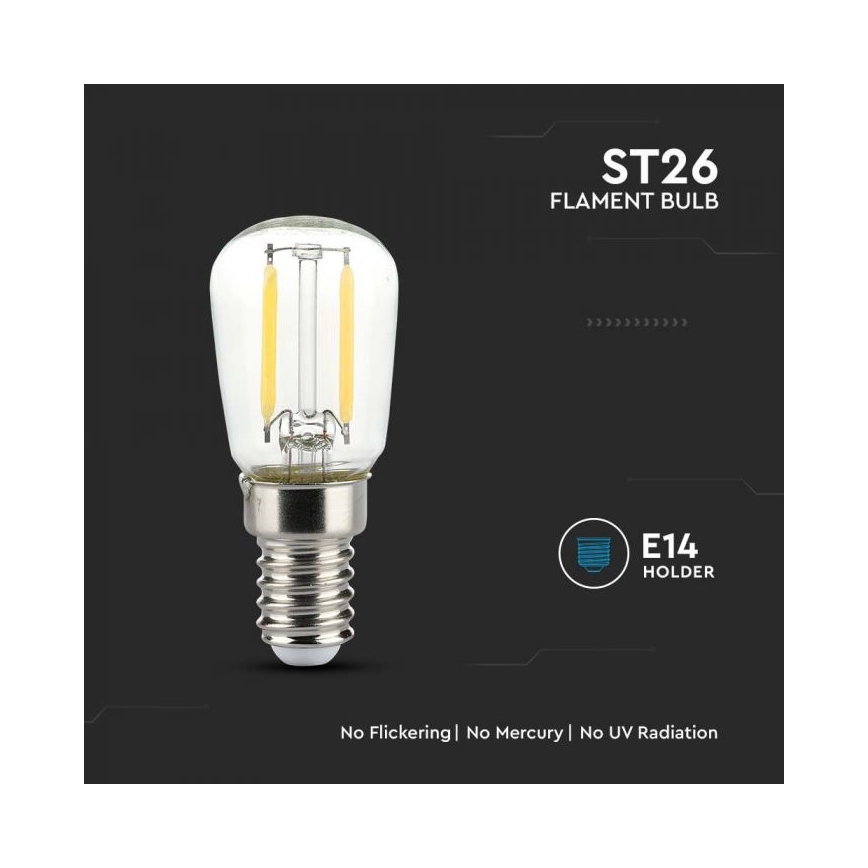 LED філаментна лампа ST26 E14/2W/230V 6500K