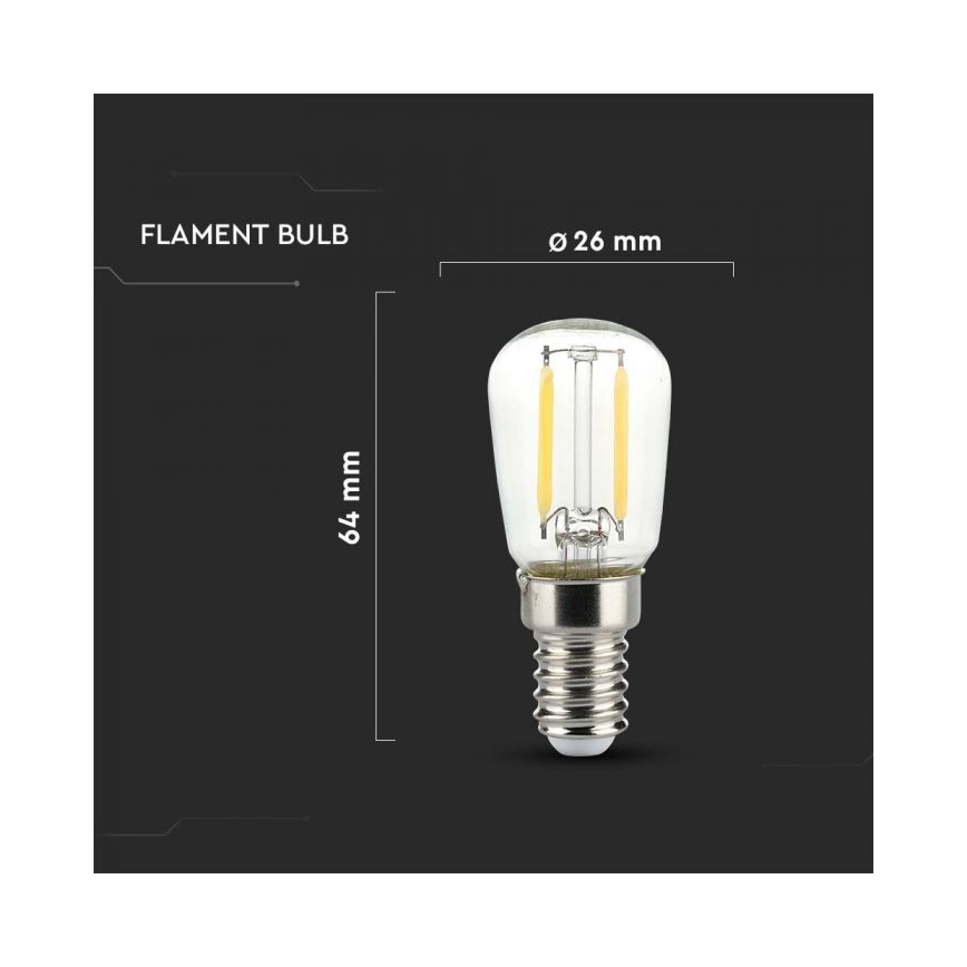 LED філаментна лампа ST26 E14/2W/230V 6500K