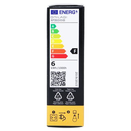 LED-филаментная лампа T25 E14/6W/230V 3000K - BRILAGI