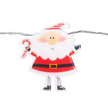 LED-гирлянда 10xLED/2xAA 1,35 м тёплый белый santa