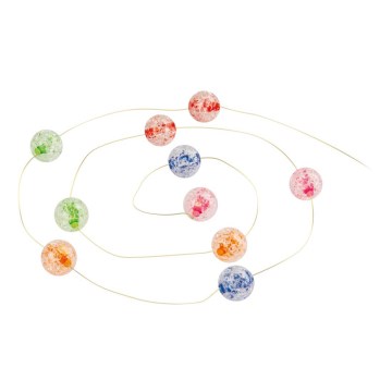 LED  гирлянда 10xLED/2xAA 2,35m многоцветная