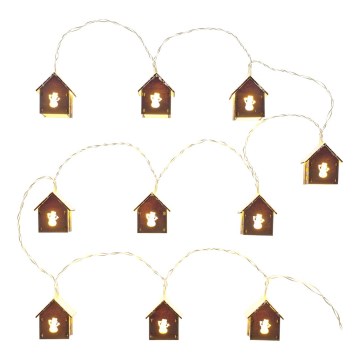 LED гірлянда 10xLED/2xAA 2,3m теплий білий