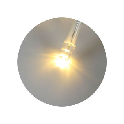 LED  гирлянда 20xLED/2 режима 2,4m тёплый белый