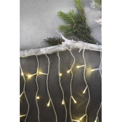 LED-гирлянда для улицы, 300 светодиодов, 8 режимов, 10 м, IP44, тёплый белый, с пультом дистанционного управления