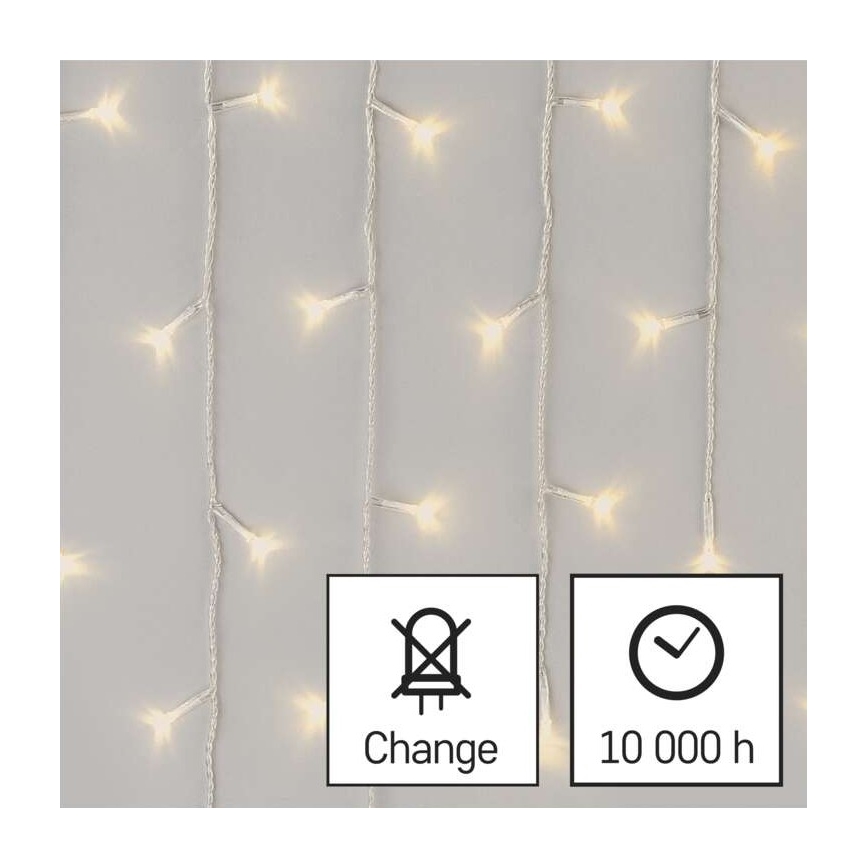 LED-гирлянда для улицы, 300 светодиодов, 8 режимов, 10 м, IP44, тёплый белый, с пультом дистанционного управления