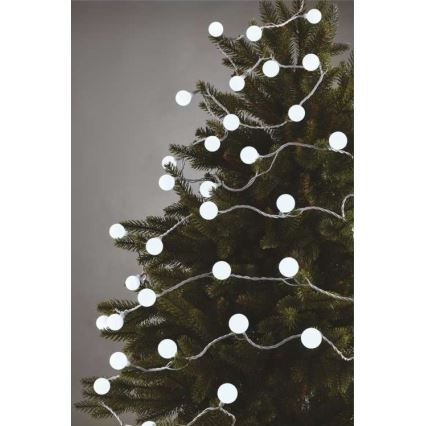 LED-гирлянда для улицы, 40 светодиодов/9 м, IP44, холодный белый