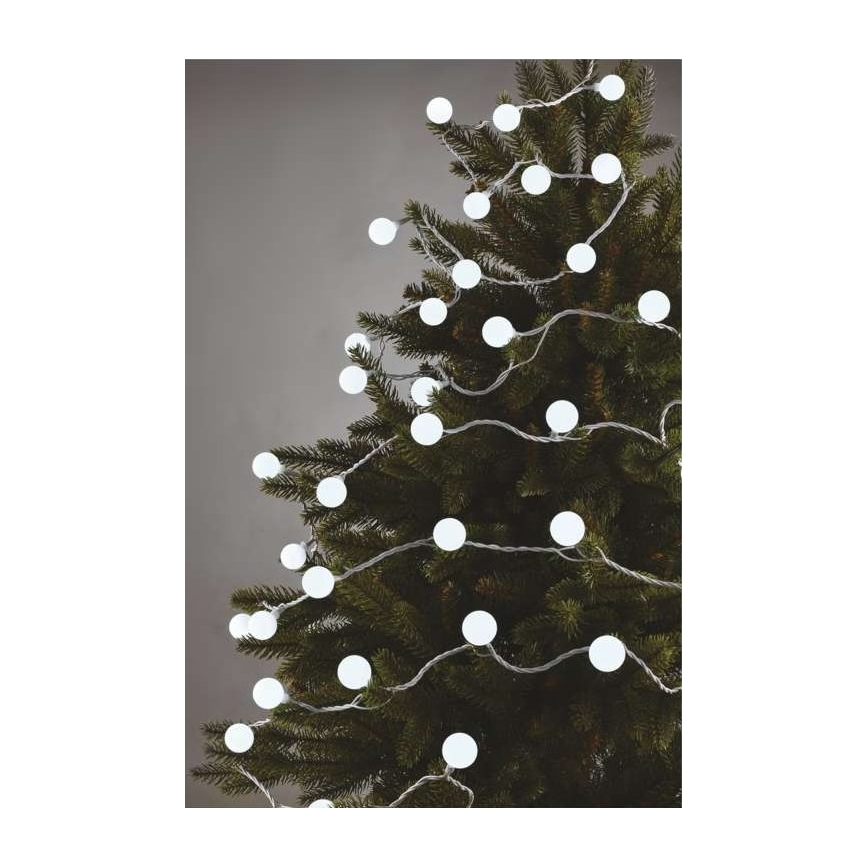 LED-гирлянда для улицы, 40 светодиодов/9 м, IP44, холодный белый