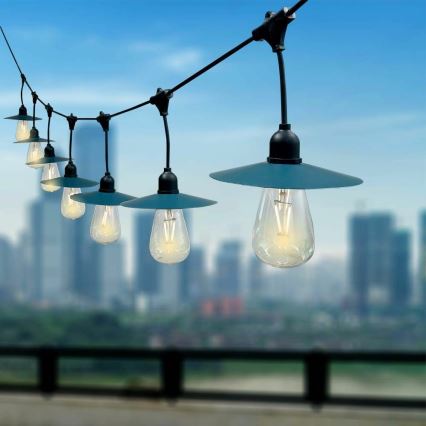 LED гірлянда на сонячній батареї 15xLED/0,2W/3,7V 15,6 м 3000K IP44 2400 mAh