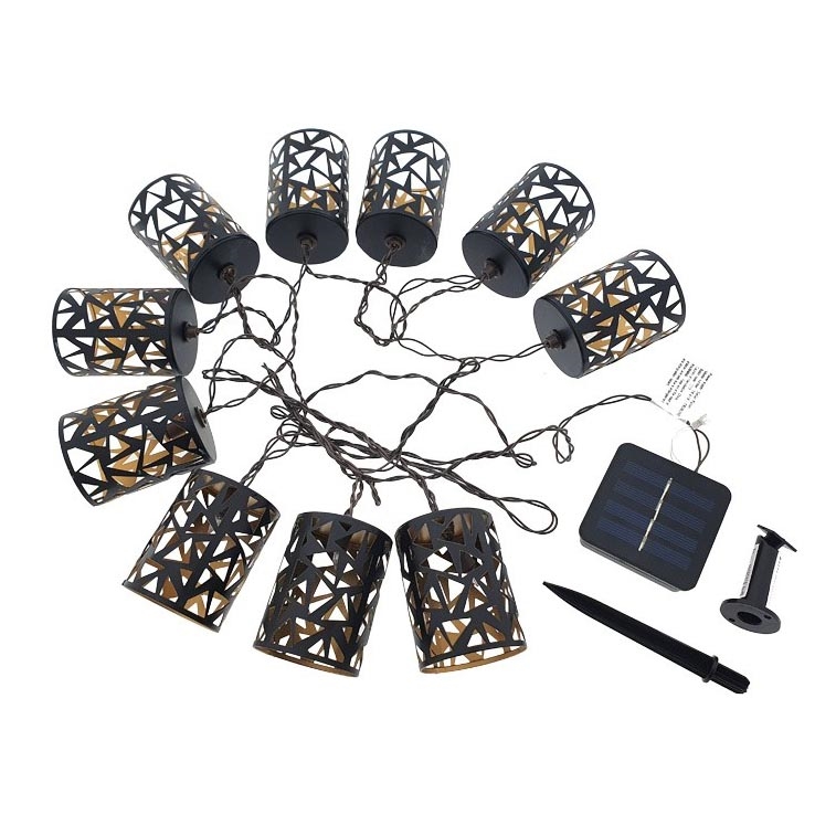 LED гірлянда на сонячній батареї 10xE12/3,65м 600 mAh IP44 теплий білий