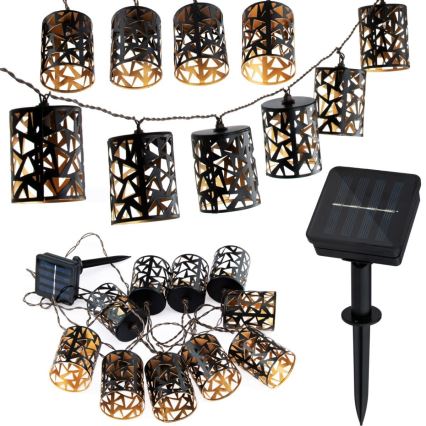 LED гірлянда на сонячній батареї 10xE12/3,65м 600 mAh IP44 теплий білий