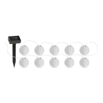 LED Гірлянда на сонячній батареї 10xLED/1,2V 3,7м IP44 холодний білий