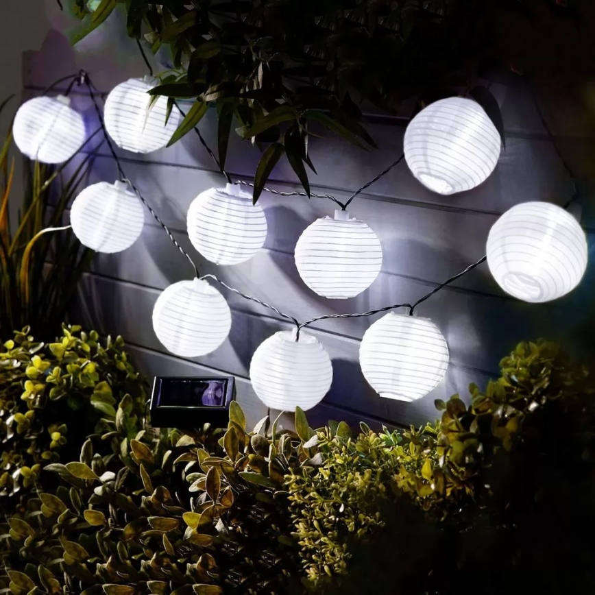 LED Гірлянда на сонячній батареї 10xLED/1,2V 3,7м IP44 холодний білий