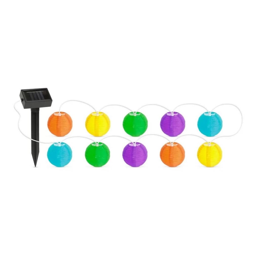 LED Гірлянда на сонячній батареї 10xLED/1,2V 3,7м IP44 кольоровий