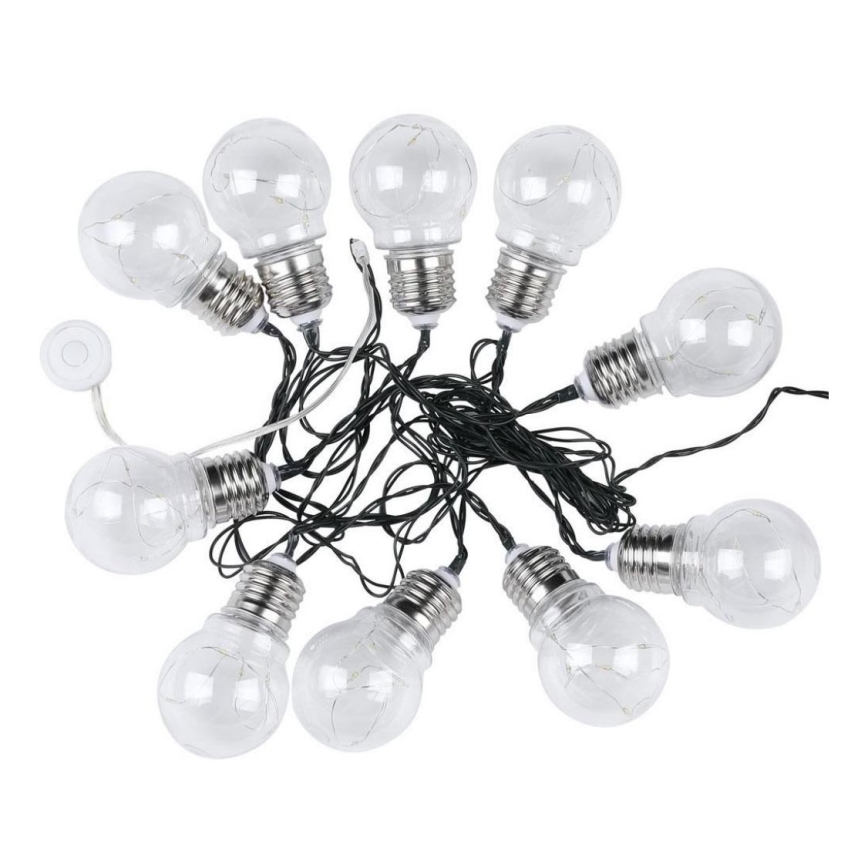 LED гірлянда на сонячній батареї 10xLED/1W/1,2V 1xAA 2 м IP44 3000K 300 mAh