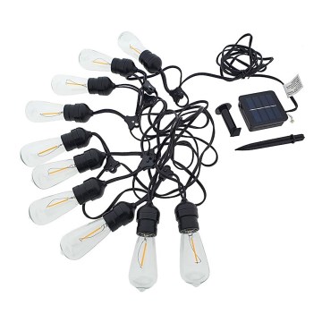 LED гірлянда на сонячній батареї 10xLED/5,94м IP44 теплий білий