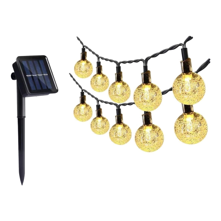 LED гірлянда на сонячній батареї 30xLED/0,12W/1,2V 1xAA 3000K IP44 400 mAh
