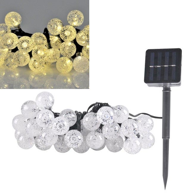LED гірлянда на сонячній батареї 30xLED/8 функцій 300 mAh 4,9м IP44 теплий білий