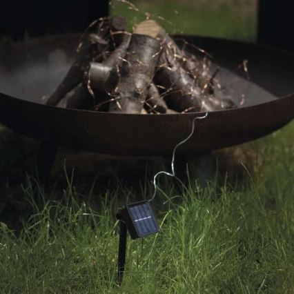 LED Гірлянда на сонячній батареї LED/2,4W/1,2V 1xAA 15 м IP44 3000K 600 mAh