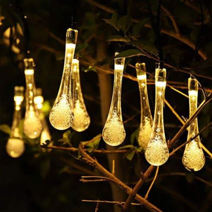 LED гірлянда на сонячній батареї з датчиком освітленості 20xLED/0,72W/1,2V 600 mAh 4,7m IP44