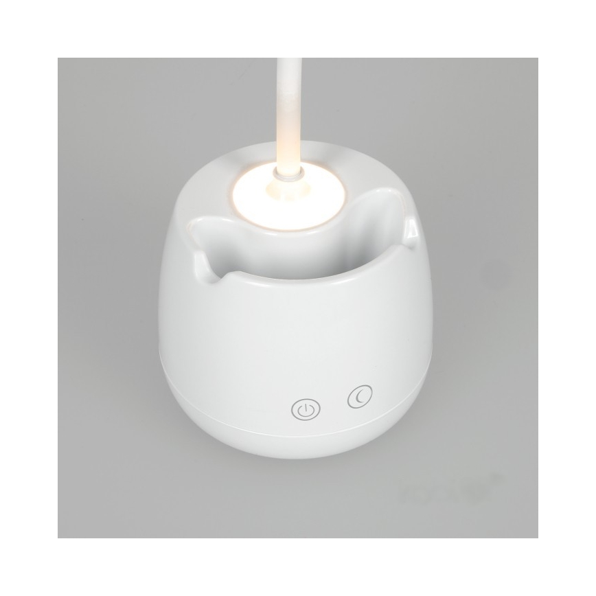 LED Гнучка акумуляторна настільна лампа з регулюванням яскравості LUSIA LED/5W/5V 3000/4000K 1200 mAh білий