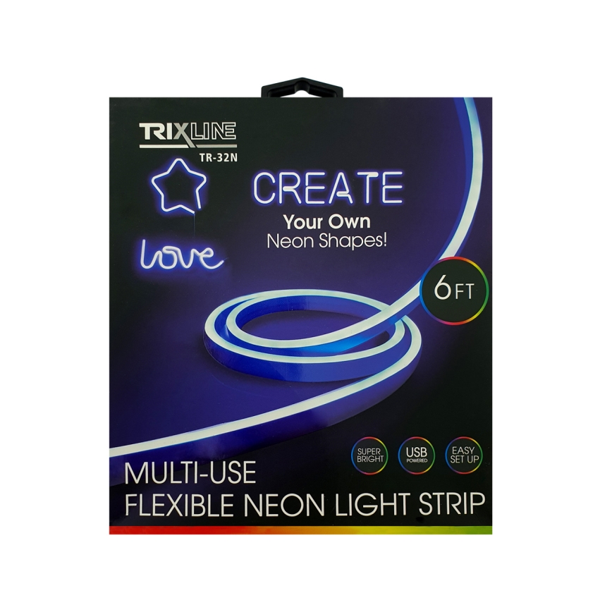 LED Гнучка стрічка NEON LED/5V USB 1,8 м синій