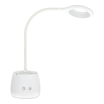 LED Гнучка акумуляторна настільна лампа з регулюванням яскравості LUSIA LED/5W/5V 3000/4000K 1200 mAh білий