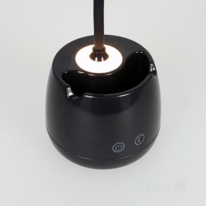 LED Гнучка акумуляторна настільна лампа з регулюванням яскравості LUSIA LED/5W/5V 3000/4000K 1200 mAh чорний